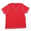 Evans Womens Red Basic T-Shirt Size 16