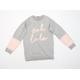 Pep & Co Girls Grey Pullover Sweatshirt Size 12-13 Years - Oh La La Faux Fur