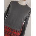 Boo Boo Grey Tartan Womens Top Size 2XL (Regular)