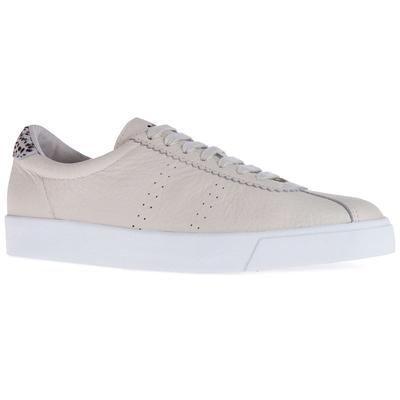 Superga 2843 Club S Tumbled Leather - Beige Gresso dalmatian Trainers