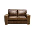 Habitat Eton Leather 2 Seater Sofa - Tan