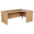 Home Office Desks - Karbon K2 Ergonomic Panel End Office Desks 1400W with Left Hand desk return in Oak - Delivery