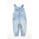 NEXT Baby Blue Cotton Dungaree One-Piece Size 18-24 Months Snap