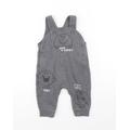 George Baby Grey Dungaree One-Piece Size 3-6 Months
