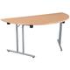 Office Tables - Karbon Semi Circular Folding Tables 1200W in Beech - Delivery