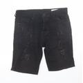 Denim co Mens Black Cotton Bermuda Shorts Size 34 L10 in Regular