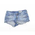 H&M Womens Blue Denim Hot Pants Shorts Size 6