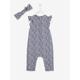 Jumpsuit + Headband Set, for Baby Girls green/print