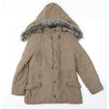 NEXT Womens Brown Overcoat Coat Size 12