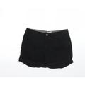 F&F Womens Black Cotton Chino Shorts Size 12 L4 in Regular