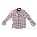 River Island Mens Grey Check Button-Up Size M