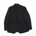 Preworn Mens Black Jacket Suit Jacket Size 34