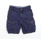 M&S Boys Blue Cargo Shorts Size 7-8 Years