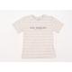 Primark Girls Grey Striped Basic T-Shirt Size 9-10 Years