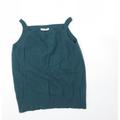 Knitwear collection Womens Green Wool Basic Tank Size L Round Neck