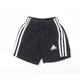 adidas Boys Black Cotton Sweat Shorts Size 4 Years Regular Drawstring