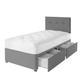 Argos Home Dalham Memory 2 Drawer Grey Divan - Single