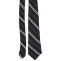 Express Design Studio Mens Grey Striped 100% Silk Classic Fit Tie