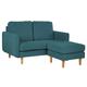 Habitat Remi Fabric 2 Seater Chaise Sofa in a box - Teal