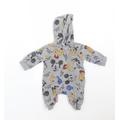 Disney Baby Grey Solid Cotton One Piece Size Newborn - MICKY MOUSE