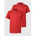 Red Unisex Polo Shirt 2 Pack 6 years