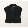 M&CO Womens Black Rayon Jacket Size 14