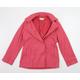 Marks and Spencer Womens Pink Jacket Coat Size 12 Button