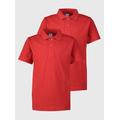 Red Unisex Polo Shirt 2 Pack 7 years