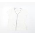 bonprix Womens White Basic Blouse Size L