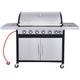 Argos Home Deluxe 6 Burner With Side Burner Gas BBQ