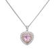 Revere 9ct Rose Gold Plated Heart Pendant Necklace