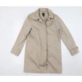 Gap Womens Beige Overcoat Coat Size XS