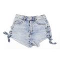 H&M Womens Blue Denim Cut-Off Shorts Size 36