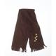 Preworn Womens Brown Polyester Scarf - Paw Prints