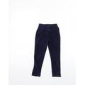 Nutmeg Girls Blue Cotton Cropped Trousers Size 3-4 Years Regular