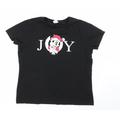 Disney Mens Black Cotton T-Shirt Size M Crew Neck - mickey mouse