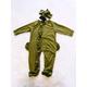 Olive Green Baby Footed Sleepsuit with Front & Bottom Ruffles | Style My Kid, 12-18M