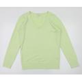 ANNE WEYBURN Womens Green Pullover Jumper Size 10