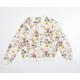 New Look Womens White Floral Jacket Size 14