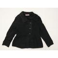 Miss Real Womens Black Military Jacket Jacket Size 14