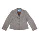 Planet Womens Size 16 Brown Wool Blend Check Formal Work Office Occasion Business Professional Jacket (Regular)