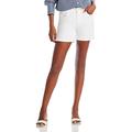 7 For All Mankind High Rise Roll Cuff Denim Shorts in Broken Twill