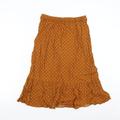 ICHI Womens Brown Polka Dot Viscose A-Line Skirt Size 10