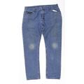 Denim Co Mens Blue Cotton Straight Jeans Size 36 in L32 in Regular Button