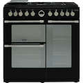 Stoves Sterling S900DF 90cm Dual Fuel Range Cooker - Black - A/A/A Rated