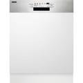 Zanussi ZDSN653X2 Semi Integrated Standard Dishwasher - Stainless Steel Control Panel with Fixed Door Fixing Kit - D Rated