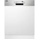 Zanussi ZDSN653X2 Semi Integrated Standard Dishwasher - Stainless Steel Control Panel with Fixed Door Fixing Kit - D Rated
