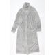 Preworn Womens Grey Solid Polyester Kimono Robe Size 8 Zip