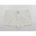 365 DENIM Girls White Cotton Cut-Off Shorts Size 12-13 Years Regular Zip