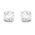 Platinum Diamond Solitaire Stud Earrings - 1.01ct per pair - L-M/VS2-I1 - H1043